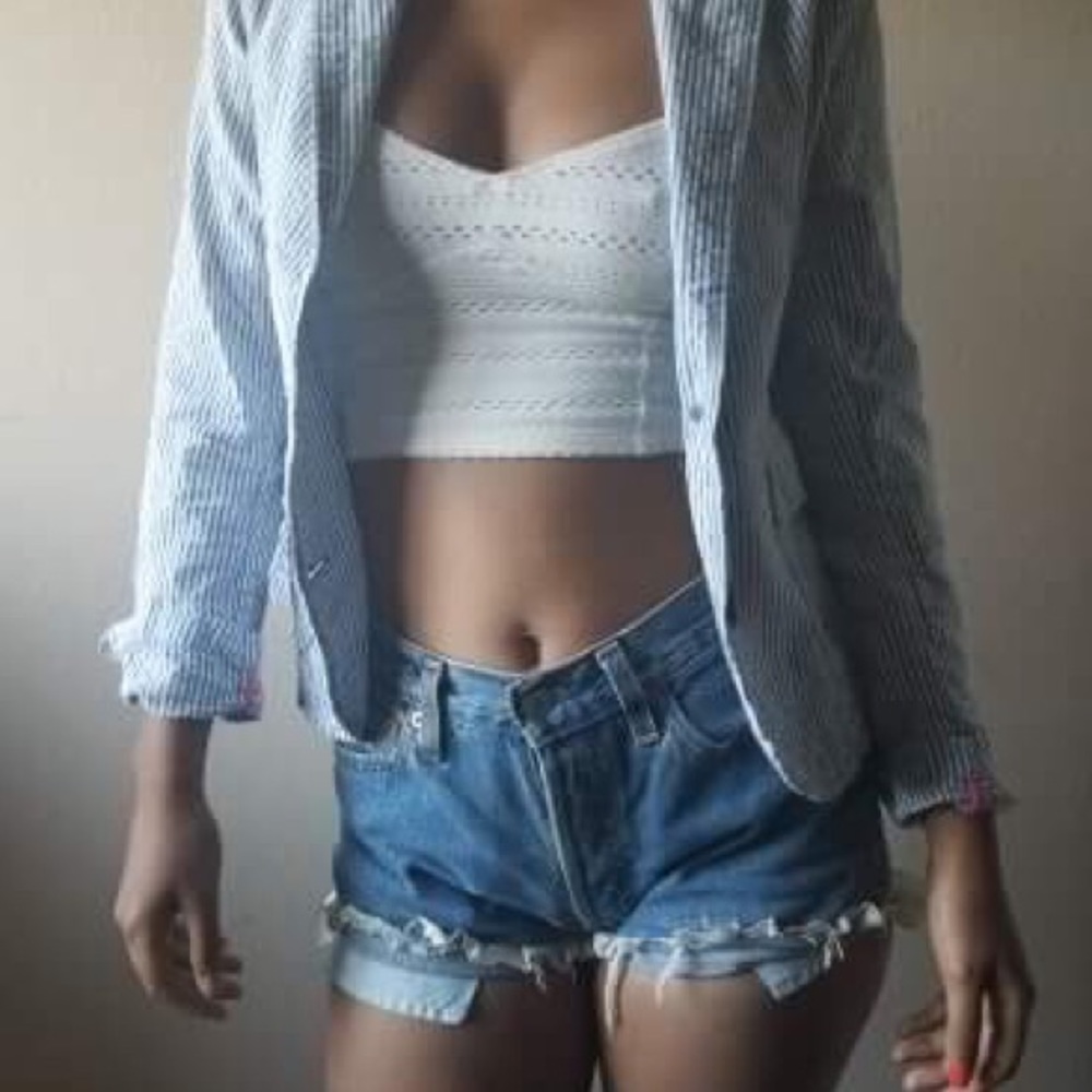 Pin striped blazer